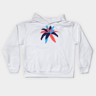 RED BLUE LEAVES Kids Hoodie